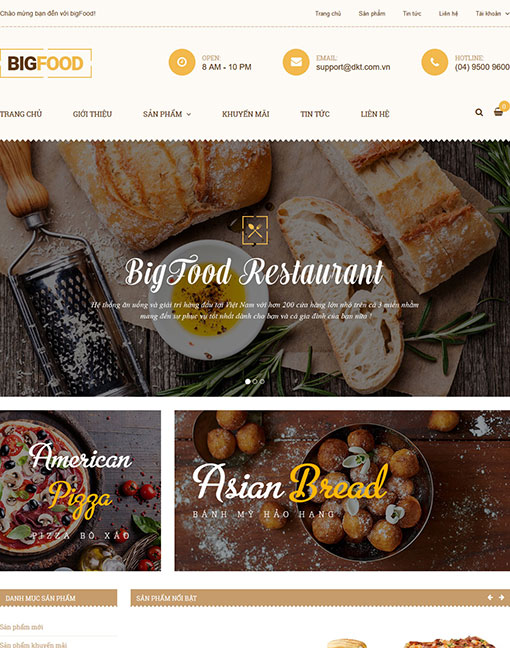Website nhà hàng ẩm thực