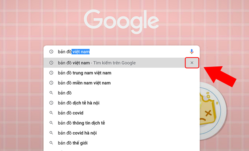 Gợi ý từ hộp tìm kiếm Google